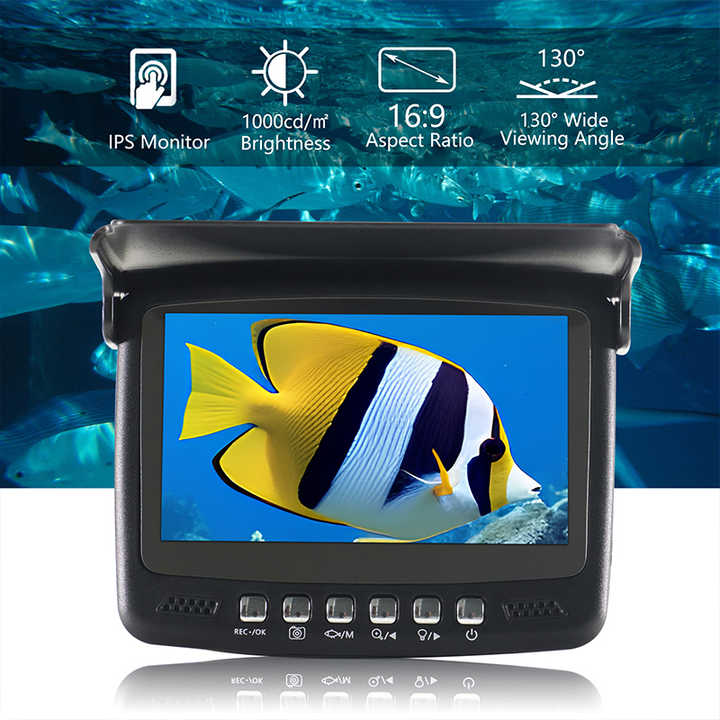 Underwater Fishing Camera - 4,3-Zoll-Bildschirm Unterwasser 15/30M Eisfischen-Kamera DVR Foto