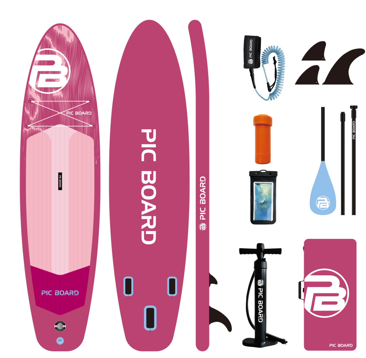 Fishing Equipment For Beginners - SUB Wasserdichtes aufblasbares Paddleboard 11'6''x34''x6'' für