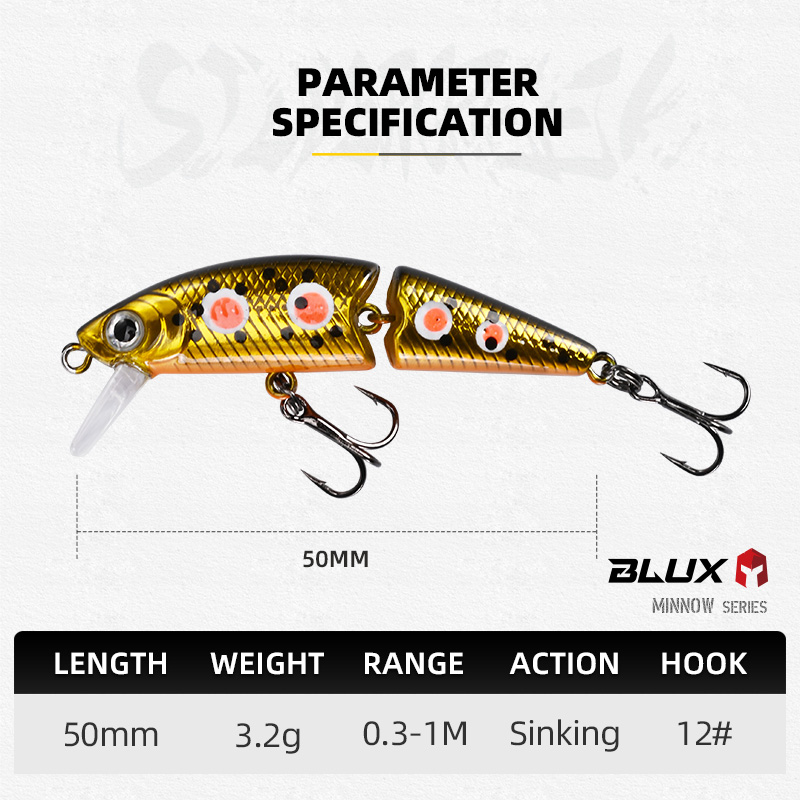 BLUX DR. Minnow Joint 50S Swim – Fishing Equipment For Trout Bewertung und Preis